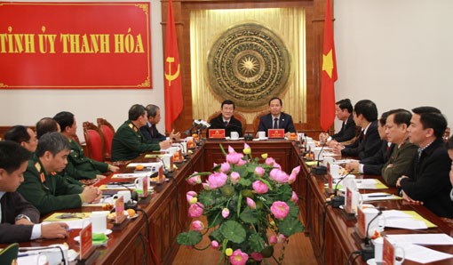 Chủ tịch nước Trương Tấn Sang thăm và làm việc tại Thanh Hóa - ảnh 1