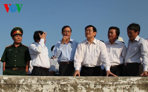 Chủ tịch nước Trương Tấn Sang  thăm và làm việc tại tỉnh Ninh Thuận - ảnh 1