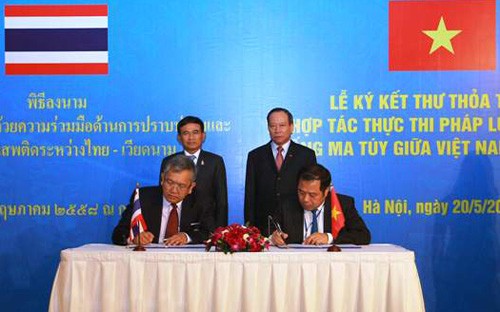 Ký thư thỏa thuận hợp tác đấu tranh phòng chống tội phạm ma túy Việt Nam – Thái Lan - ảnh 1