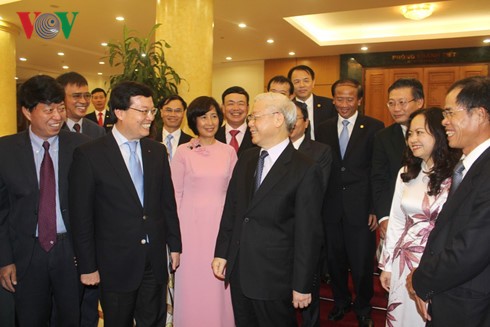 Tổng bí thư Nguyễn Phú Trọng tiếp Trưởng các cơ quan đại diện Việt Nam tại nước ngoài nhiệm kỳ 2016- - ảnh 1