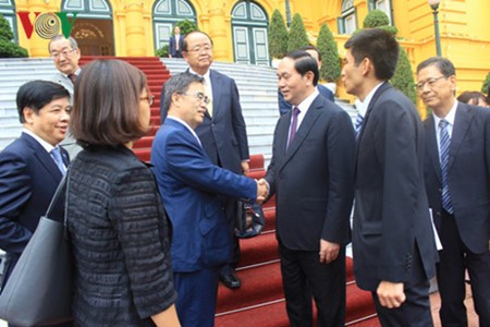 Chủ tịch nước Trần Đại Quang tiếp Liên đoàn kinh tế vùng Kansai và Thống đốc tỉnh Aichi, Nhật Bản - ảnh 2
