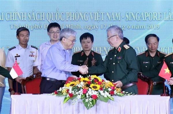 Vietnam, Singapore boost military cooperation  - ảnh 1