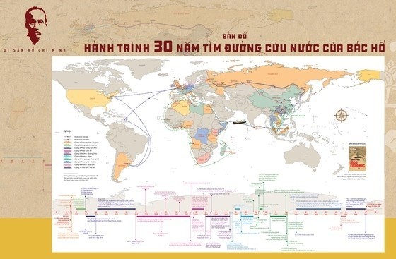 Map on Uncle Ho's 30-year national salvation journey published - ảnh 1