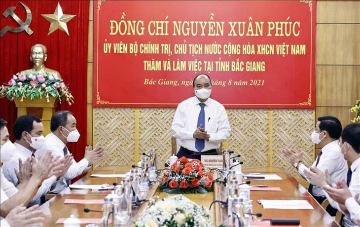 President says Bac Giang provides good lessons in COVID-19 fight - ảnh 1