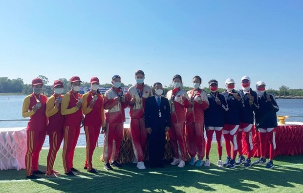 Vietnam earns seven medals at Asian Rowing Championship 2021 - ảnh 1