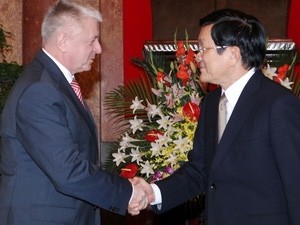 ประธานประเทศTruong Tan Sang ให้การต้อนรับคณะผู้แทนรัฐบาลสโลวาเกีย - ảnh 1