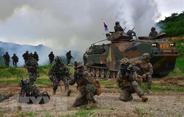 КНДР обеспокоена совместными военными учениями США и Южной Кореи - ảnh 1