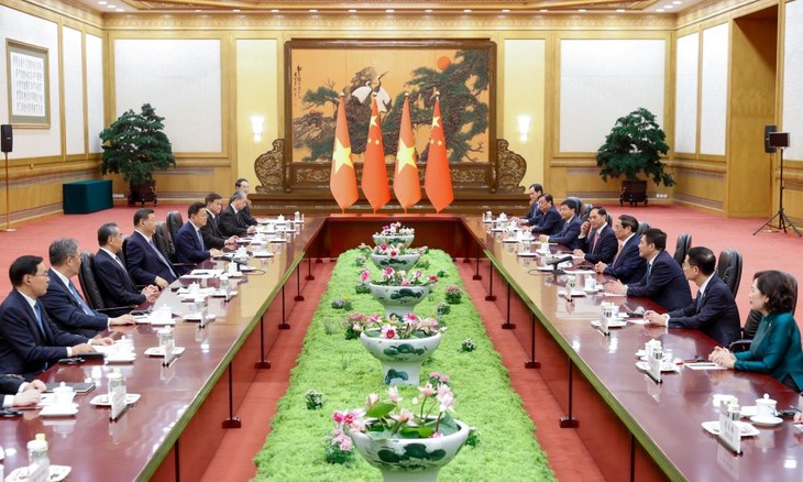 Премьер-министр Фам Минь Тинь провел встречу с генсеком ЦК КПК, председателем КНР Си Цзиньпином - ảnh 2