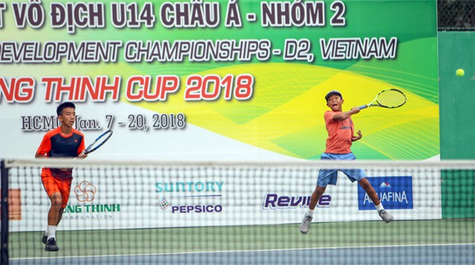 Quốc Uy, Thiên Quang lên ngôi vô địch giải quần vợt U14 Châu Á - ảnh 1