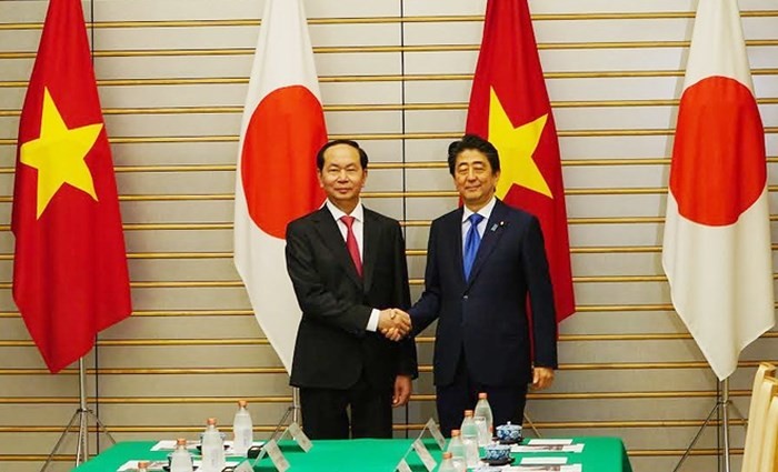 Chủ tịch nước Trần Đại Quang hội đàm với Thủ tướng Nhật Bản Shinzo Abe - ảnh 1