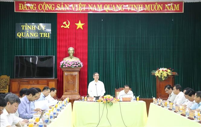 Trưởng ban Kinh tế Trung ương Nguyễn Văn Binh làm việc với tỉnh Quảng Trị - ảnh 1