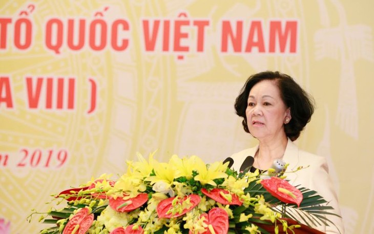 Bà Trương Thị Mai dự Hội nghị lần thứ 10 Ủy ban Trung ương MTTQ Việt Nam - ảnh 1