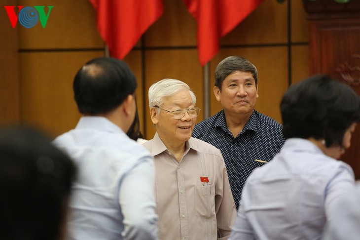 Tổng Bí thư, Chủ tịch nước Nguyễn Phú Trọng tiếp xúc cử tri Hà Nội - ảnh 1