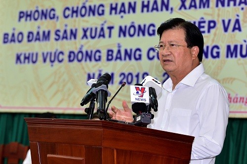 Phó Thủ tướng Trịnh Đình Dũng chỉ đạo công tác phòng, chống hạn mặn vùng ĐBSCL - ảnh 1