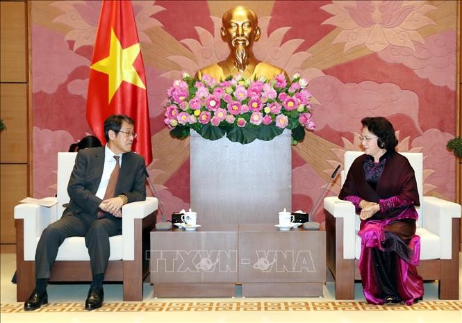 Chủ tịch Quốc hội Nguyễn Thị Kim Ngân tiếp Đại sứ Nhật Bản tại Việt Nam Umeda Kunio - ảnh 1