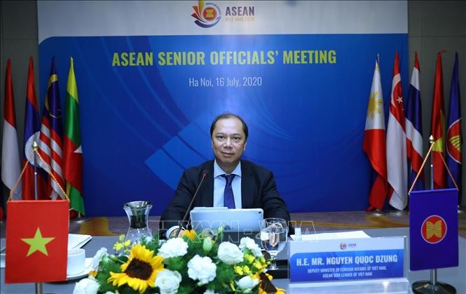 Quan chức cao cấp ASEAN họp trực tuyến tích cực chuẩn bị cho các hội nghị cấp Bộ trưởng - ảnh 1