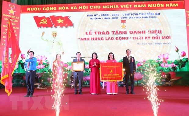 Huyện Nhơn Trạch, tỉnh Đồng Nai, đón nhận danh hiệu “Anh hùng lao động thời kỳ đổi mới”   - ảnh 1