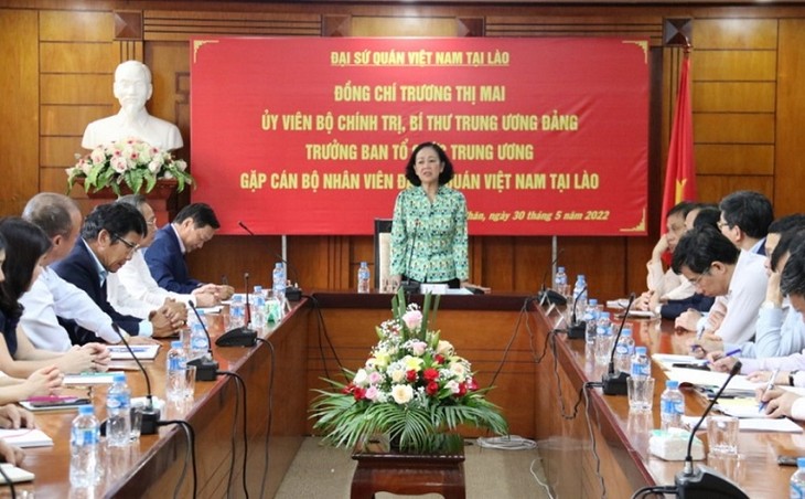 Trưởng ban Tổ chức Trung ương thăm và làm việc tại Lào - ảnh 1