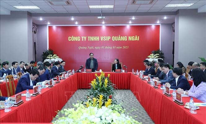 Thủ tướng Phạm Minh Chính thăm các cơ sở kinh tế quan trọng ở tỉnh Quảng Ngãi - ảnh 1