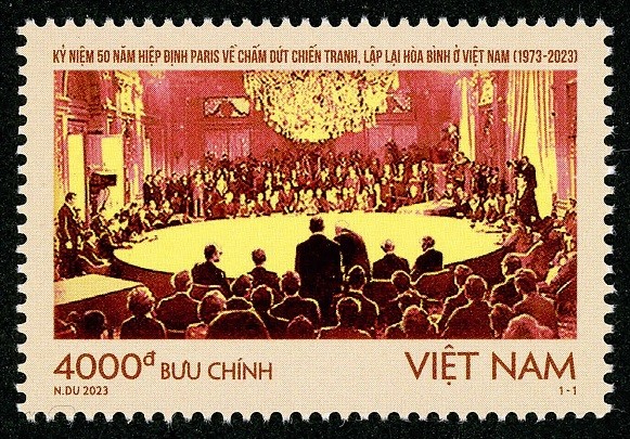 Phát hành bộ tem “Kỷ niệm 50 năm Hiệp định Paris về chấm dứt chiến tranh, lập lại hòa bình ở Việt Nam” - ảnh 1