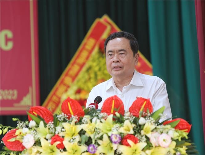 Phó Chủ tịch Thường trực Quốc hội Trần Thanh Mẫn dự Ngày hội Đại đoàn kết toàn dân tộc tại Bắc Giang - ảnh 1