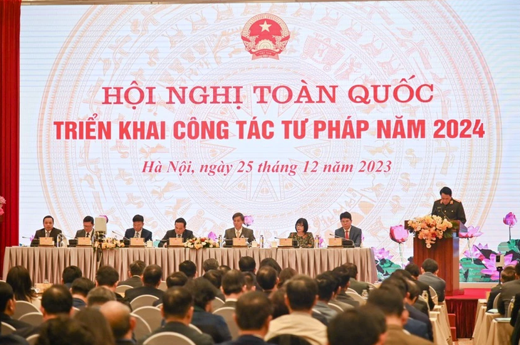 Phó Thủ tướng Trần Lưu Quang: Ngành tư pháp xây dựng, bảo đảm tiến độ chất lượng các dự án luật - ảnh 1