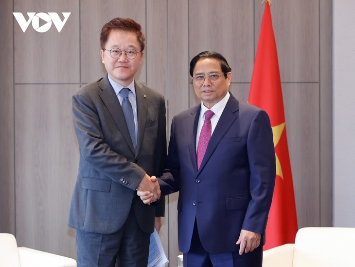 Thủ tướng Phạm Minh Chính tiếp 6 tập đoàn hàng đầu Hàn Quốc muốn mở rộng đầu tư tại Việt Nam  - ảnh 6