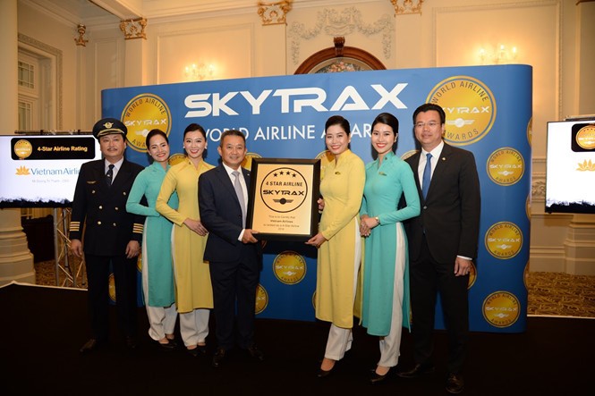 «Вьетнам Эйрлайнз» получила четырехзвездочный рейтинг Skytrax - ảnh 1
