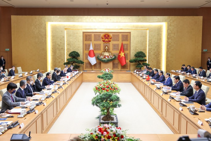 Премьер-министр Фам Минь Тинь провёл переговоры с японским коллегой Кисидой Фумио - ảnh 1