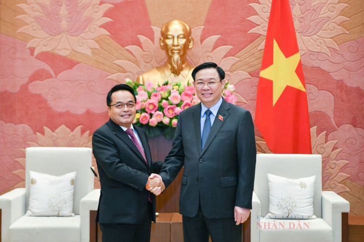 Председатель Нацсобрания Вьетнама принял делегацию лаосских аудиторов  - ảnh 1