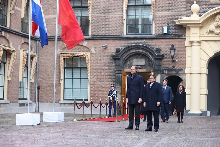 Церемония официальной встречи премьер-министра Фам Минь Тиня в Нидерландах - ảnh 1