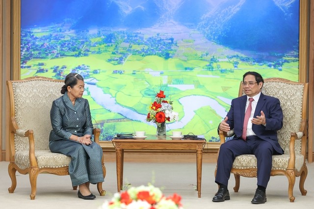 Фам Минь Тинь принял вице-премьера Камбоджи Мен Сам Ан - ảnh 1