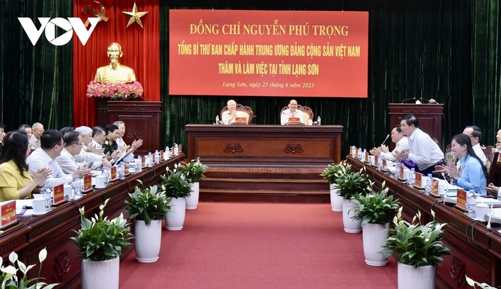 Генсек ЦК КПВ Нгуен Фу Чонг посетил с рабочим визитом провинцию Лангшон - ảnh 1