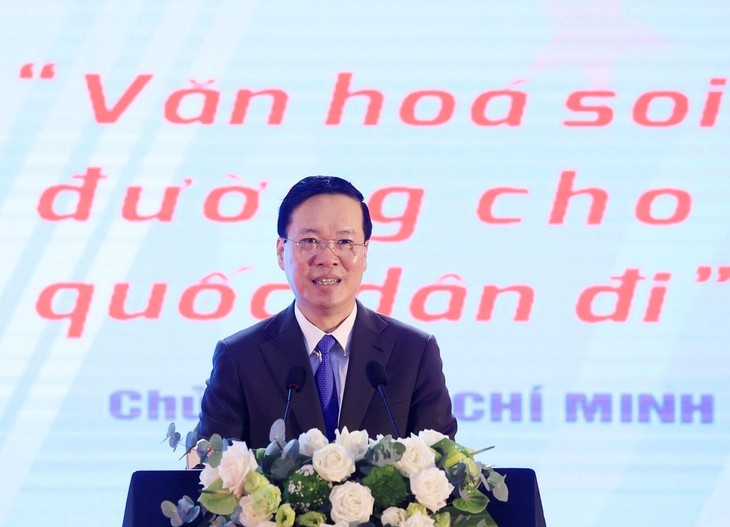  Президент Во Ван Тхыонг: Культура имеет жизненно важное значение для народа  - ảnh 1