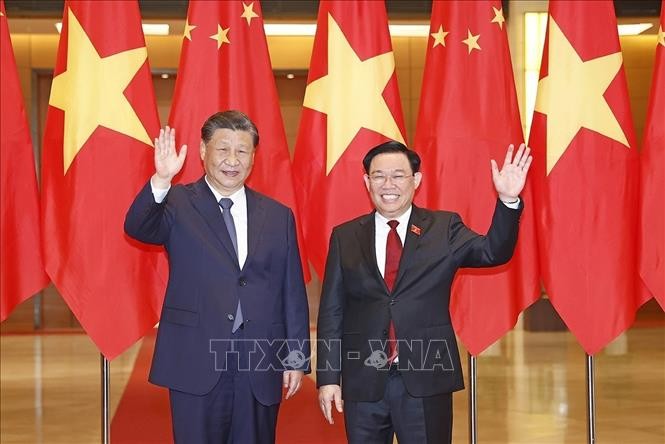 Председатель Нацсобрания Выонг Динь Хюэ нанёс визит генсеку ЦК КПК, председателю КНР Си Цзиньпину - ảnh 1