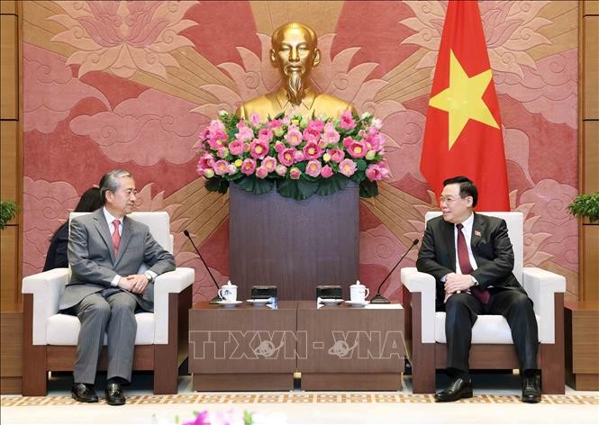 Председатель Нацсобрания Выонг Динь Хюэ принял посла Китая во Вьетнаме Хун Бо  - ảnh 1