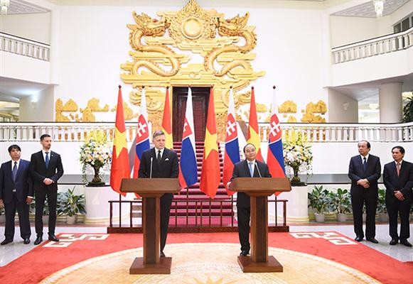 越南与斯洛伐克总理共同主持记者会 - ảnh 1
