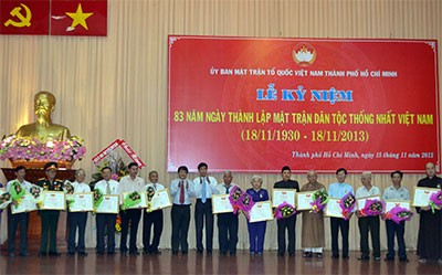 Thành phố Hồ Chí Minh kỷ niệm 83 năm ngày Mặt trận dân tộc thống nhất Việt Nam - ảnh 1