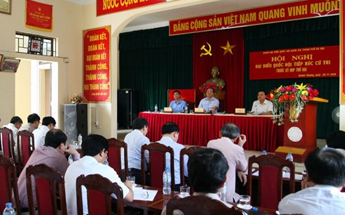 Bí thư Thành ủy Hà Nội Hoàng Trung Hải tiếp xúc cử tri tại huyện Ba Vì  - ảnh 1