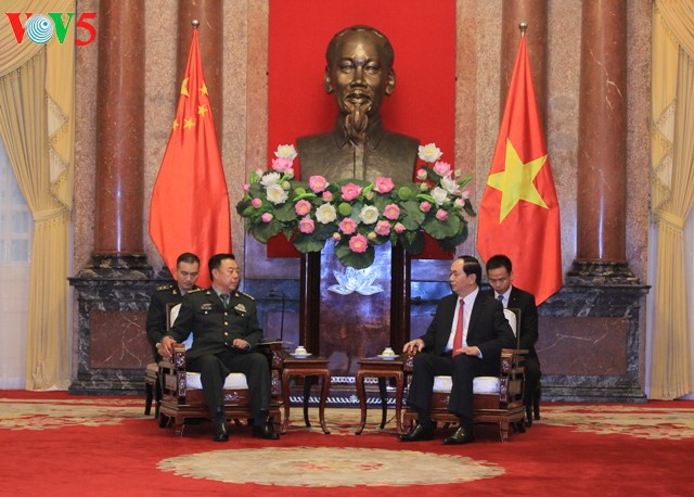 Chủ tịch nước Trần Đại Quang tiếp Phó Chủ tịch Quân ủy Trung ương Trung Quốc Phạm Trường Long - ảnh 1