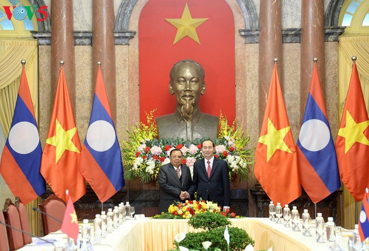 Chủ tịch nước Trần Đại Quang hội kiến Tổng Bí thư, Chủ tịch nước Lào Bounnhang Vorachith - ảnh 1