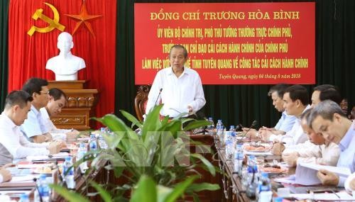 Phó Thủ tướng Thường trực Chính phủ Trương Hòa Bình làm việc tại Tuyên Quang - ảnh 1