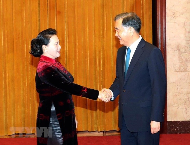 Chủ tịch Quốc hội Nguyễn Thị Kim Ngân hội kiến Chủ tịch Chính hiệp Trung Quốc Uông Dương - ảnh 1