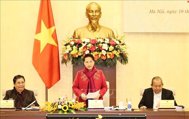 Chủ tịch Quốc hội Nguyễn Thị Kim Ngân chủ trì Phiên họp thứ hai của Hội đồng Bầu cử quốc gia - ảnh 1