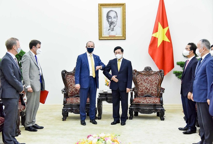 Phó Thủ tướng Chính phủ Phạm Bình Minh tiếp Bộ trưởng Ngoại giao và Phát triển Anh - ảnh 1