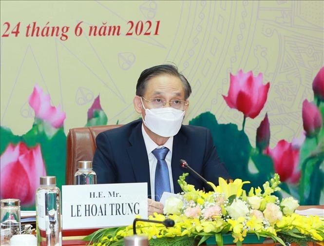 Hội nghị trực tuyến thông báo kết quả Đại hội XIII của Đảng Cộng sản Việt Nam tới Đảng Cánh tả Đức - ảnh 1