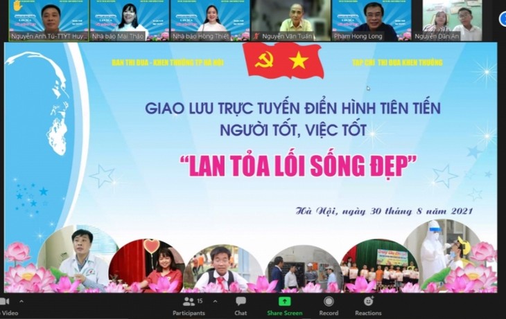 Giao lưu trực tuyến gương điển hình tiên tiến, người tốt việc tốt - ảnh 1