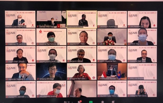 Khai mạc Hội nghị trực tuyến các nhà lãnh đạo Hội Chữ thập đỏ, Trăng lưỡi liềm đỏ khu vực Đông Nam Á lần thứ 18 - ảnh 1