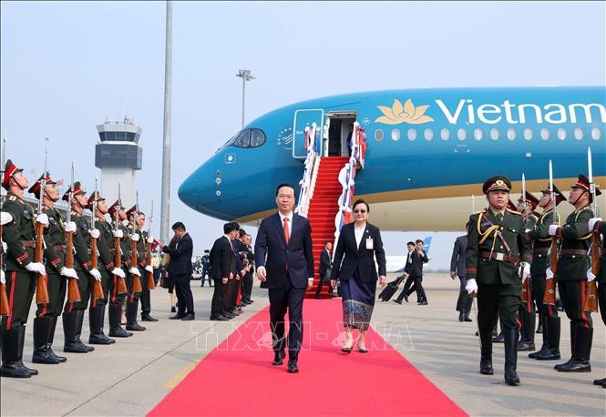 Chủ tịch nước Võ Văn Thưởng thăm chính thức Lào - ảnh 1