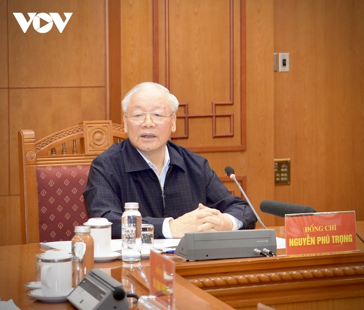 Tổng Bí thư Nguyễn Phú Trọng: Ủy viên Trung ương khóa XIV phải thật sự là những cán bộ tiêu biểu - ảnh 1
